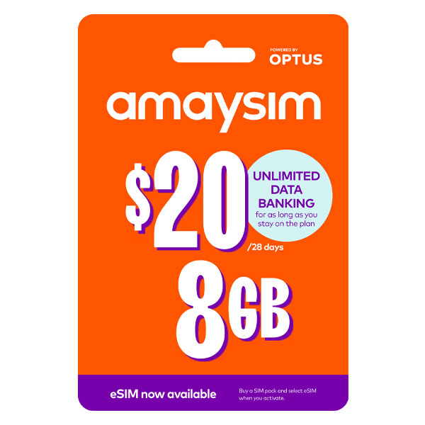 Amaysim $20 Simcard - Pop Phones, Australia