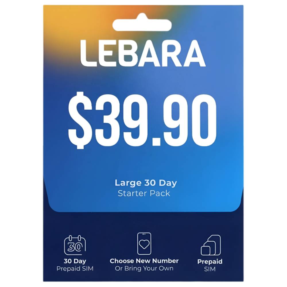 Lebara $39.90 Large Starter Sim Card - Pop Phones, Australia
