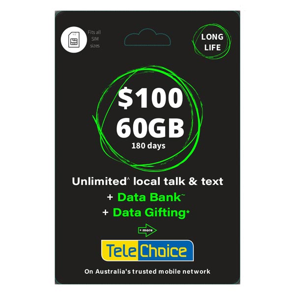 TeleChoice $100 Prepaid SIM