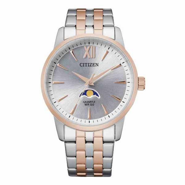 Citizen Mens Two-Tone Moonphase Steel Watch (AK5006-58A)
