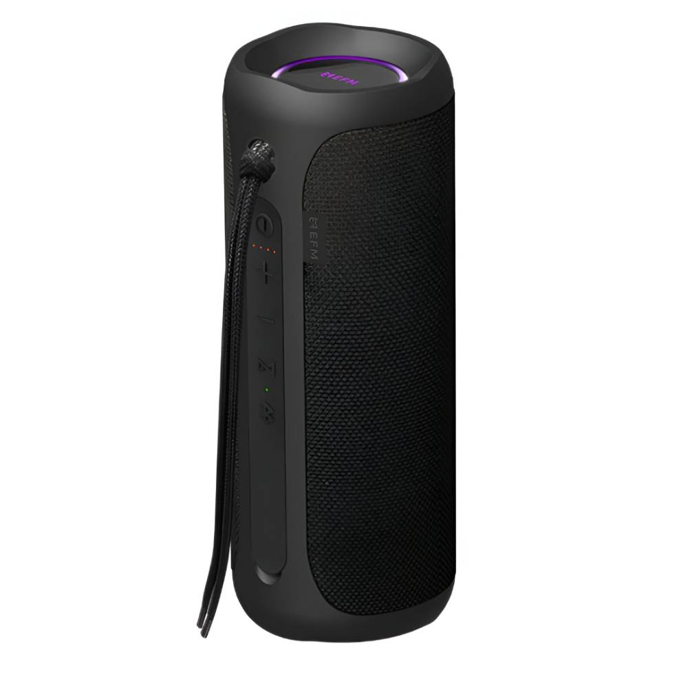 EFM Austin Bluetooth Speaker with LED Colour Glow – Charcoal Black - Pop Phones, Australia