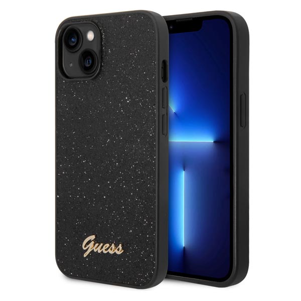 GUESS Glitter Flakes (Suits iPhone 14 Plus) - Black