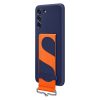 Samsung Galaxy S21 FE Silicone Cover with Strap - Navy