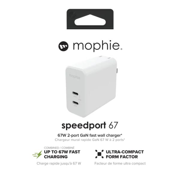 Mophie GaN Power Adaptor USB-C PD Dual 67W