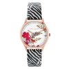 Ted Baker Belgravia Ladies Watch with White Dial and Black and White Leather Strap (BKPBGS011)