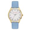 Ted Baker Manhatt Chalk Blue Leather Strap Watch (BKPMHF904)