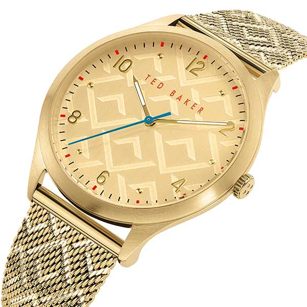 Ted Baker Manhatt Gold Mesh Watch (BKPMHS003)