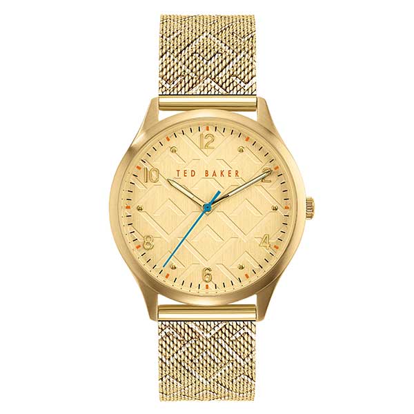 Ted Baker Manhatt Gold Mesh Watch (BKPMHS003)