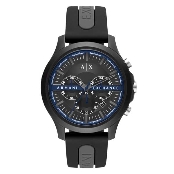 Armani Exchange Chronograph Black and Gray Silicone Men's Watch (AX2447)