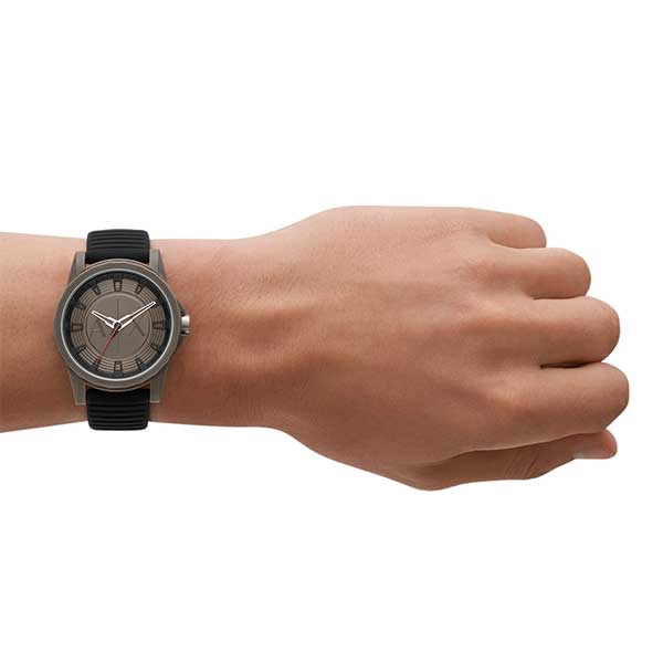 Armani Exchange Three-Hand Black Silicone Men's Watch (AX2526)