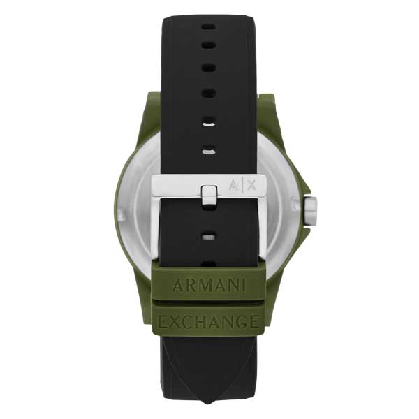 Armani Exchange Three-Hand Black Silicone Men's Watch (AX2527)