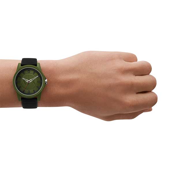 Armani Exchange Three-Hand Black Silicone Men's Watch (AX2527)