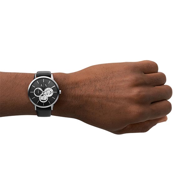 Armani Exchange Multifunction Black Leather Men's Watch (AX2745)