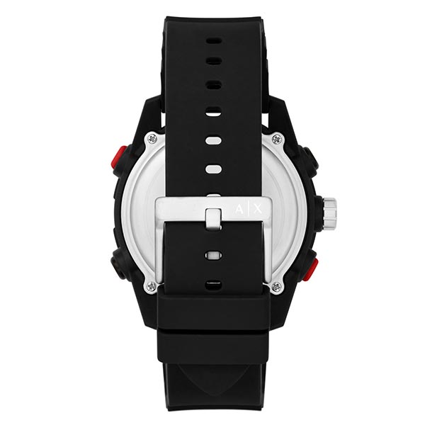Armani Exchange analogue-Digital Black Silicone Men's Watch (AX2960)