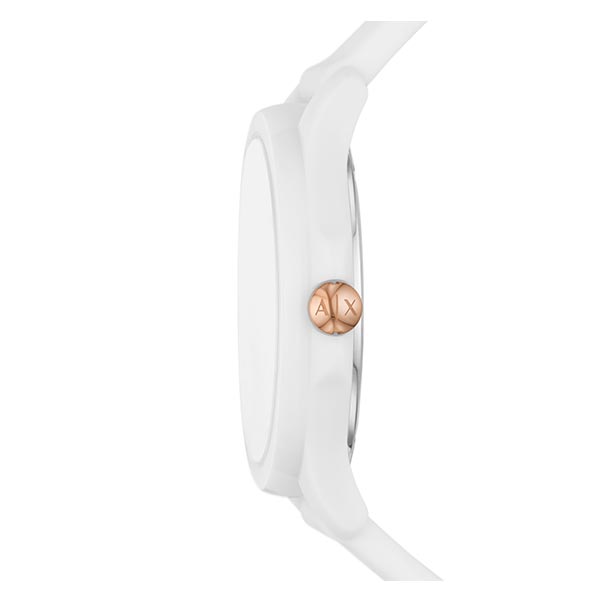 Armani Exchange Three-Hand White Silicone Women's Watch (AX5268)