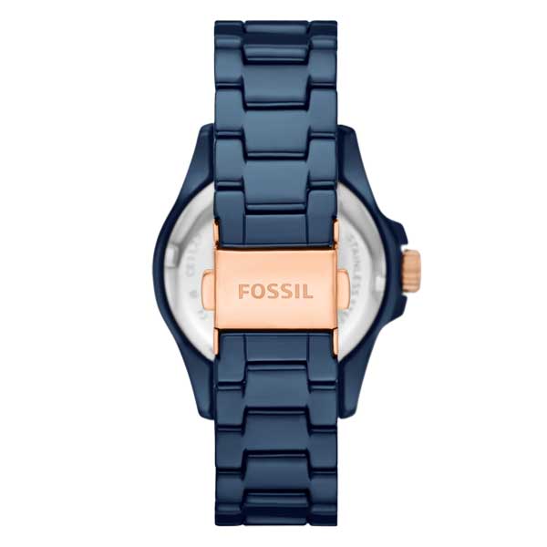 Fossil FB-01 Three-Hand Blue Ceramic Women's Watch (CE1125)