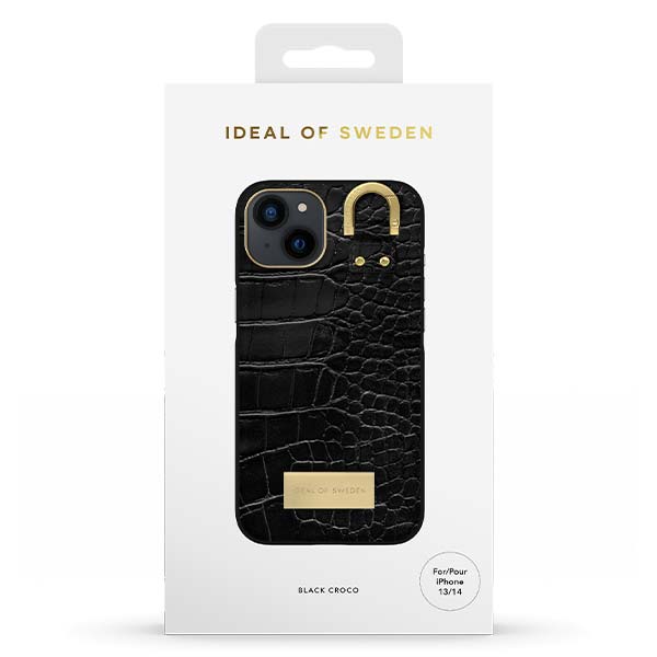 Ideal of Sweden Black Croco Case (Suits iPhone 14/14 Plus)