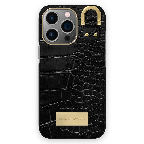 Ideal of Sweden Black Croco Case (Suits iPhone 14 Pro/14 Pro Max)