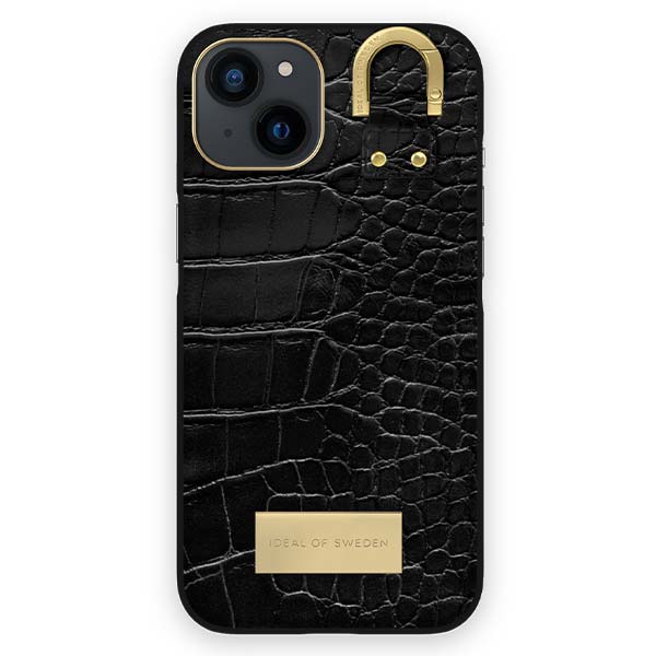 Ideal of Sweden Black Croco Case (Suits iPhone 14/14 Plus)