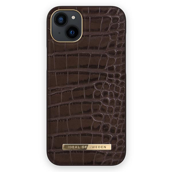 Ideal of Sweden Deep Walnut Croco Case (Suits iPhone 14 Plus)