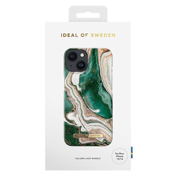 Ideal of Sweden Golden Jade Marble Case (Suits iPhone 14/14 Plus)