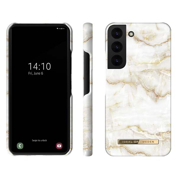 Ideal of Sweden Golden Pearl Marble Case (Suits Samsung Galaxy S22 Plus)