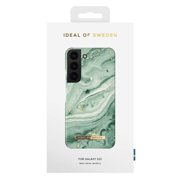 Ideal of Sweden Mint Swirl Marble Case (Suits Samsung Galaxy S22/S22 Plus)