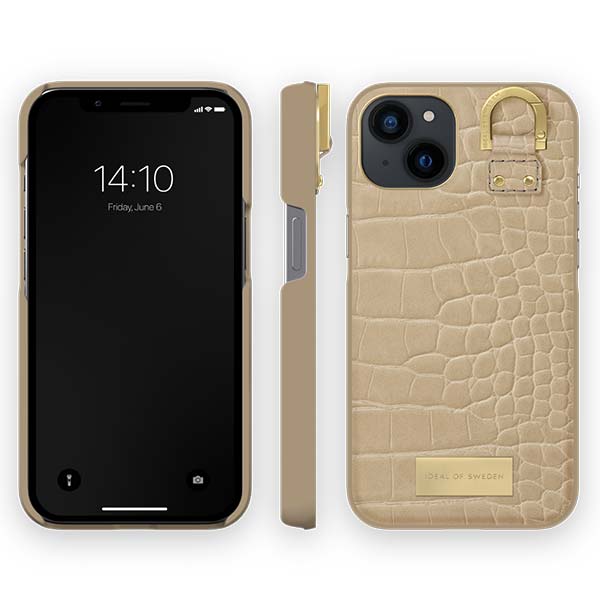 Ideal of Sweden Warm Beige Croco Case (Suits iPhone 14 Plus)