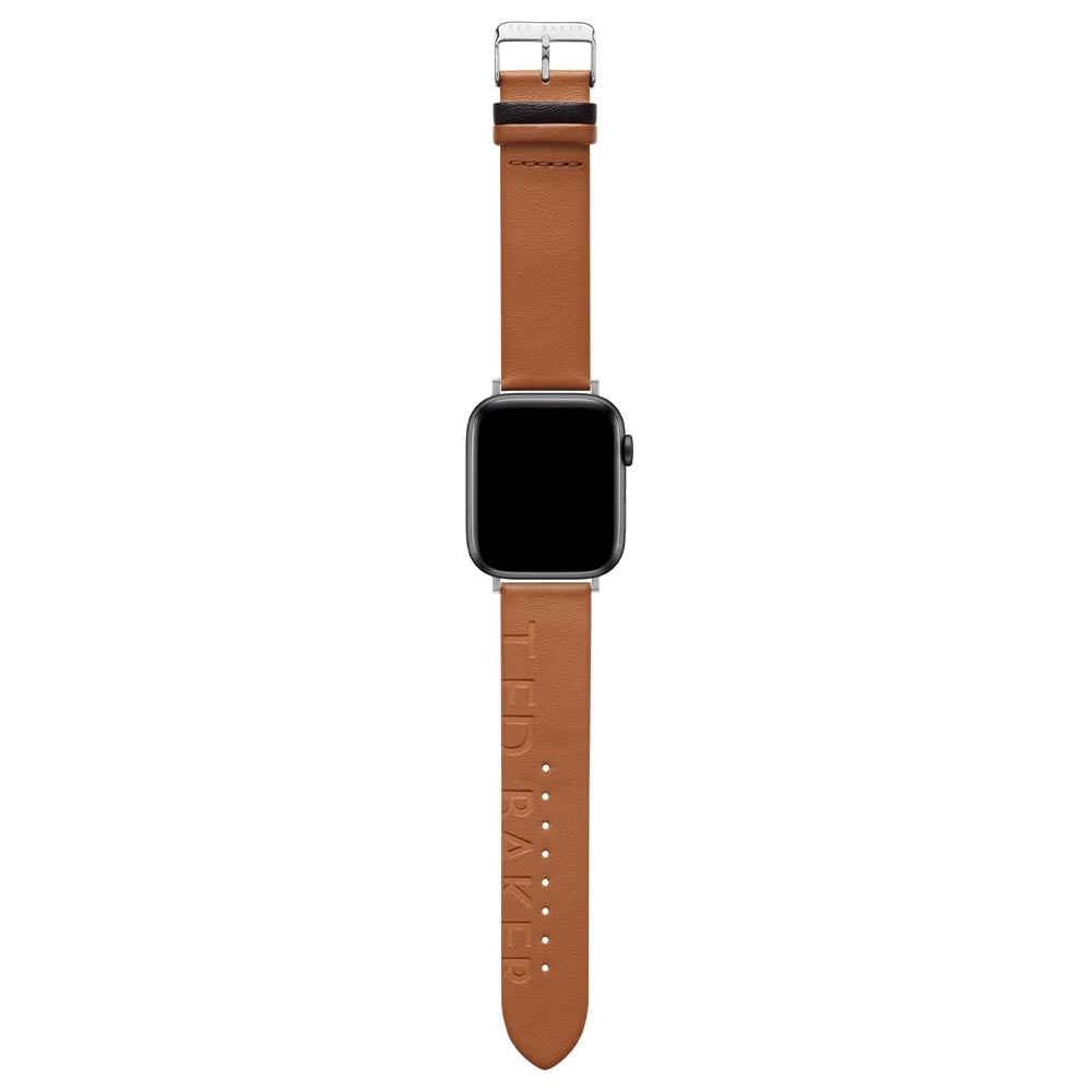 Ted-Baker-Ted-Logo-Leather-Apple-Watch-Strap-42-44-MM-BKS42F118-Tan-1