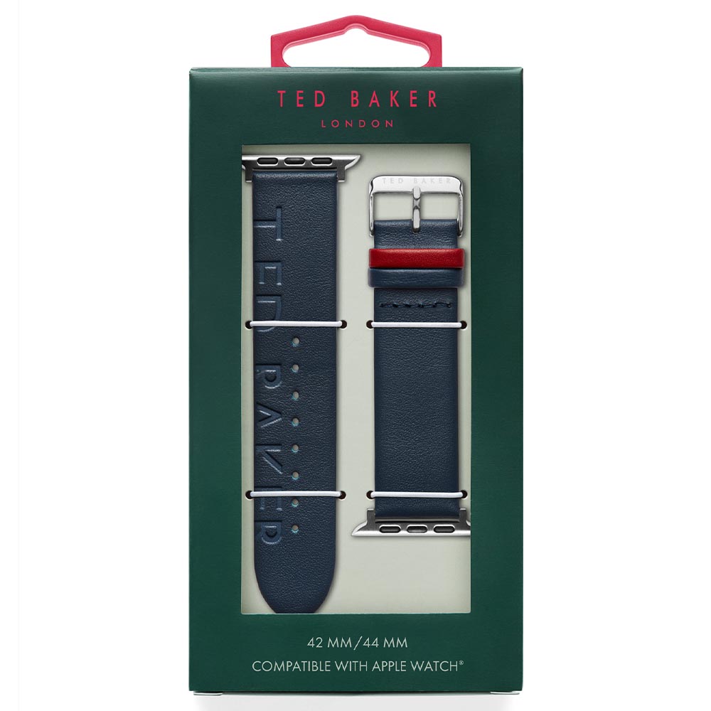 Ted-Baker-Ted-Logo-Leather-Apple-Watch-Strap-42-44 MM-BKS42F120-Blue-3