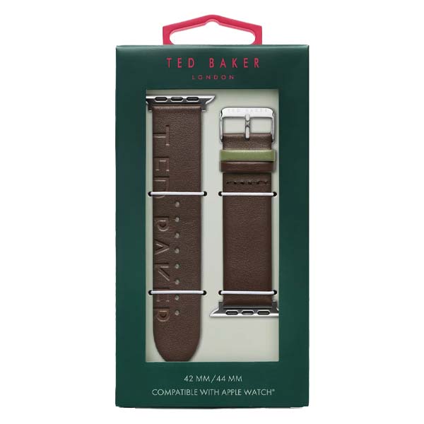 Ted Baker Ted Logo Leather Strap Watch (BKS42F120) - Brown