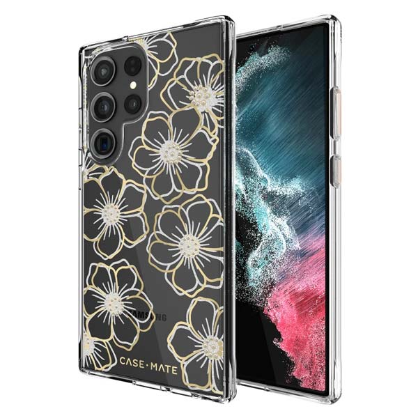 CaseMate Floral Gems Antimicrobial Case (Suits Samsung Galaxy S23