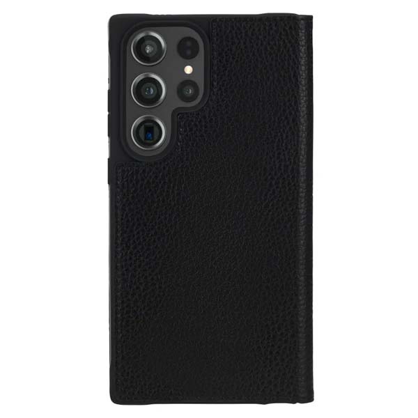 Case-Mate Wallet Folio Antimicrobial Case(Suits Samsung Galaxy S23 Ultra) - Black