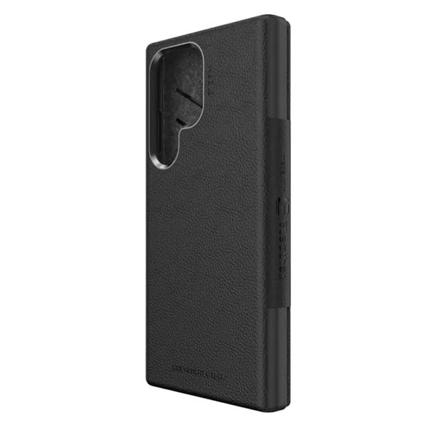 EFM Monaco Case Armour with ELeather and D3O 5G Signal Plus Technology (Suits Samsung Galaxy S23 Ultra) - Black/Space Grey