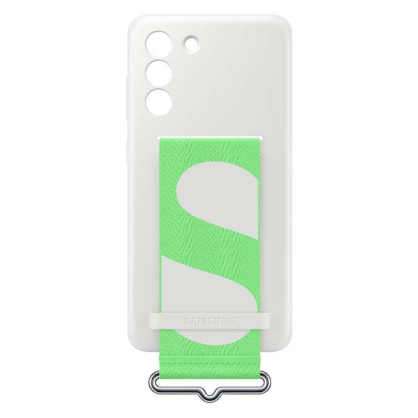 Samsung Galaxy S21 FE Silicone Cover with Strap - White