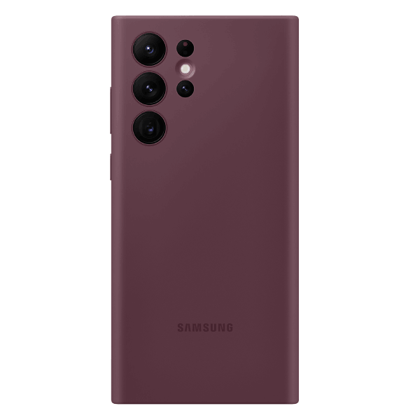 Samsung Silicone Cover (Suits Galaxy S22 Ultra) - Burgundy