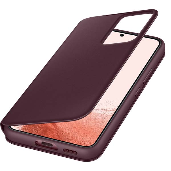 Samsung Smart Clear View Cover (Suits Galaxy S22) - Burgundy