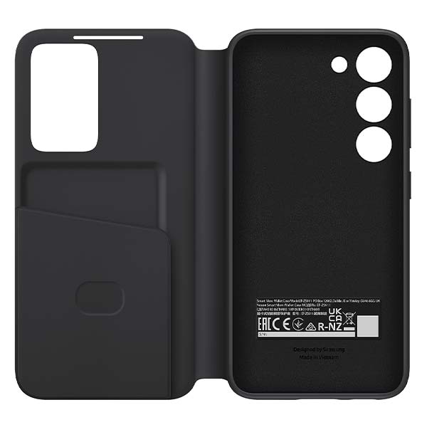 Samsung Smart Clear View Wallet Cover Case (Suits Galaxy S23/S23+) - Black