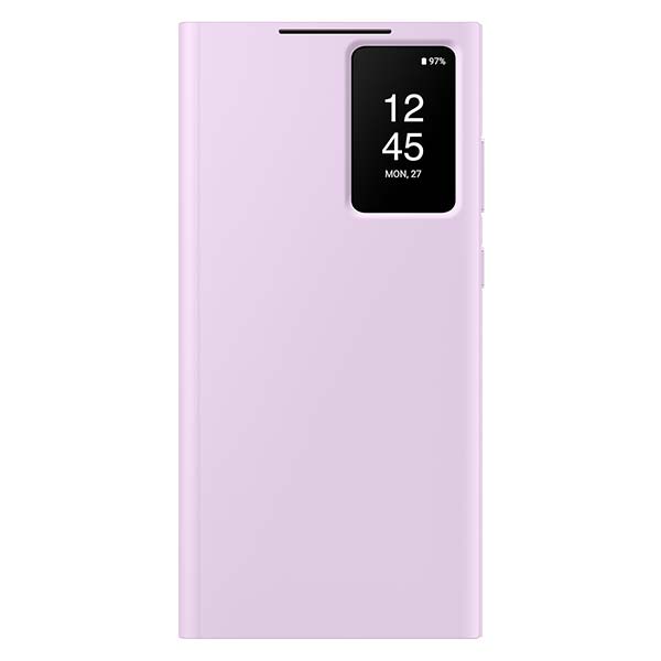 Samsung Smart Clear View Wallet Cover Case (Suits Galaxy S23 Ultra) - Lilac