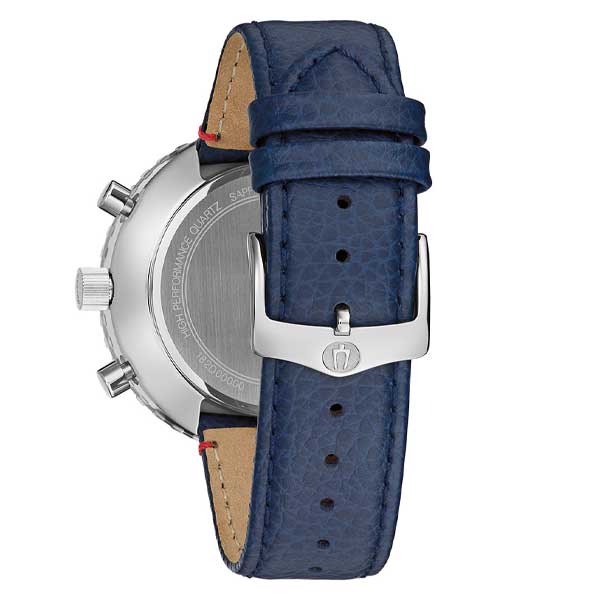 Bulova Blue Dial Leather Strap Chronograph C Men's Watch (96A283)