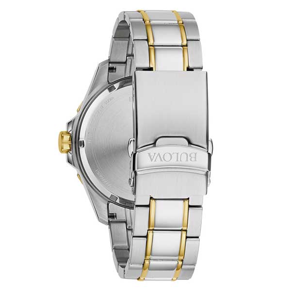 Bulova Blue Dial Marine Star Stainless Steel Men's Watch (98B384)