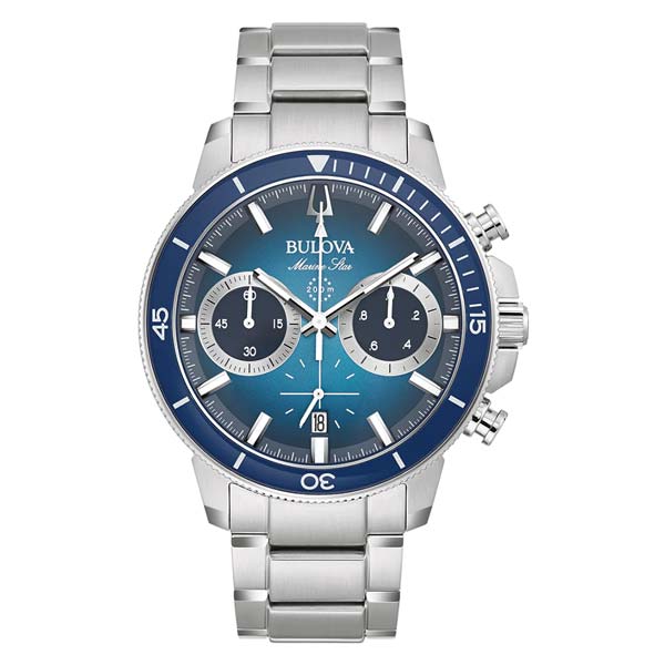 Bulova Marine Star Blue Dial Men's Watch (96B380)