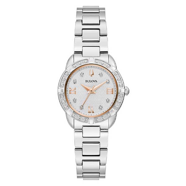 Bulova Silver Dial Classic Diamonds Women's Watch (96R250)