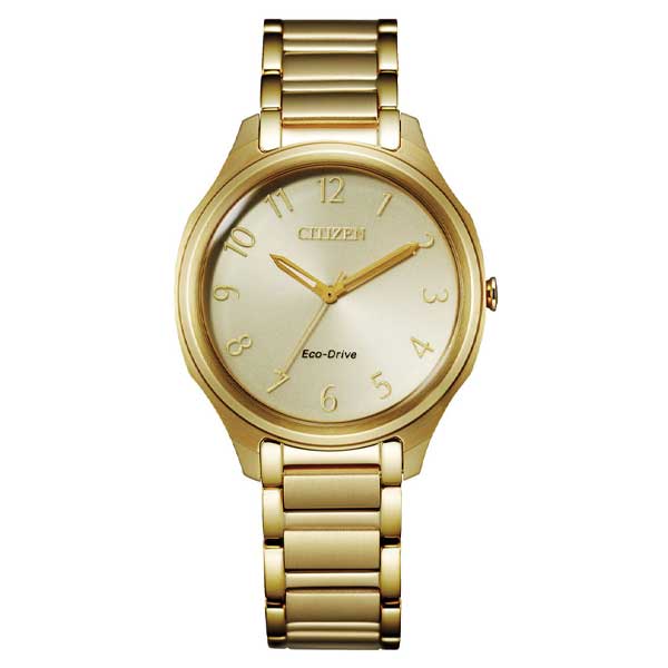 Citizen Eco-Drive Gold Tone Stainless Steel Women's Watch (EM0752-54P)
