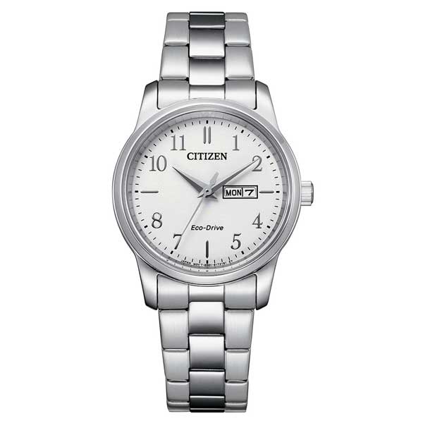 Citizen Eco-Drive White Dial Stainless Steel Women's Watch (EW3260-84A)