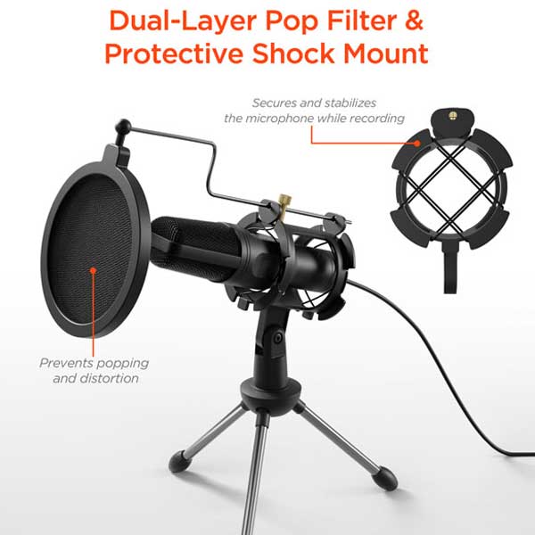 HyperGear Sound Advantage Pro-Audio Condenser Microphone - Black