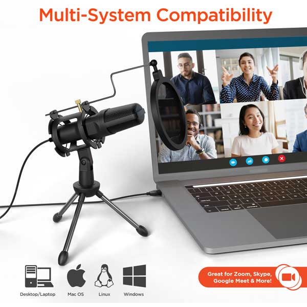 HyperGear Sound Advantage ProAudio Condenser Microphone Black Online