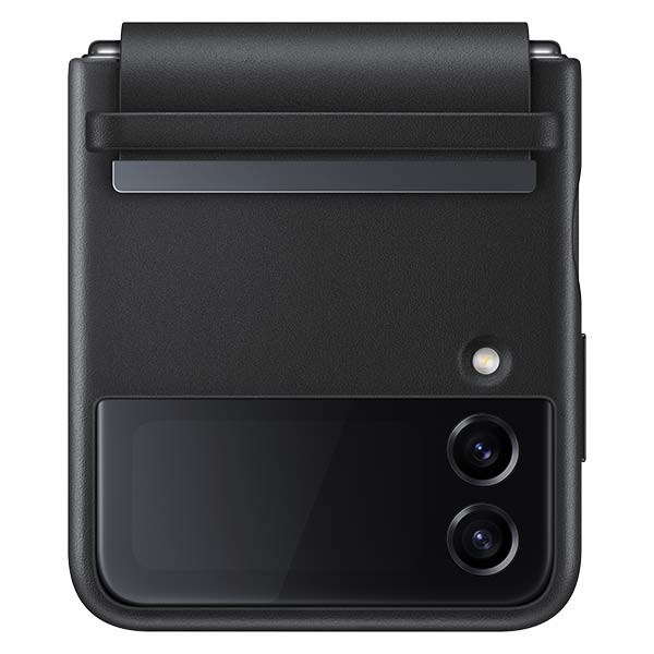 Samsung Flap Leather Cover (Suits Galaxy Z Flip4) - Black