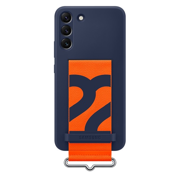 Samsung Silicone Cover with Strap (Suits Galaxy S22+) - Navy