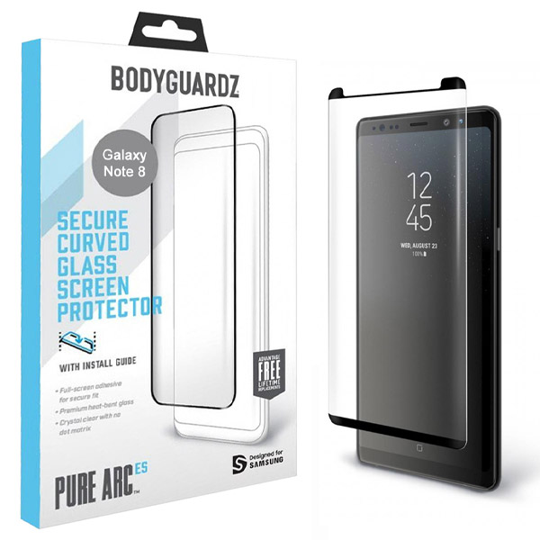 BodyGuardz Pure Arc Es Screen Protector Premium Glass (Suits Galaxy Note 8)